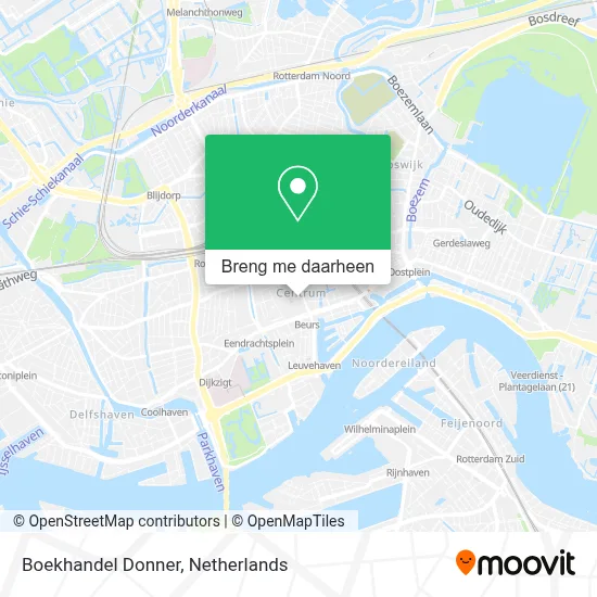 Boekhandel Donner kaart