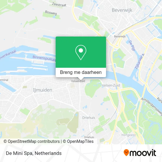 De Mini Spa kaart