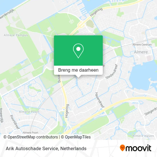 Arik Autoschade Service kaart