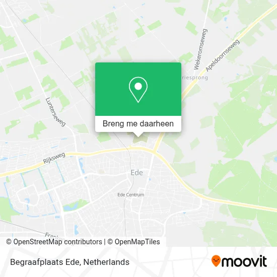 Begraafplaats Ede kaart