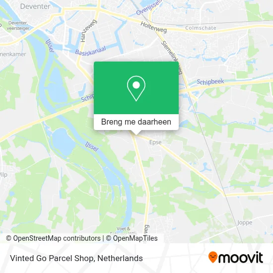 Vinted Go Parcel Shop kaart