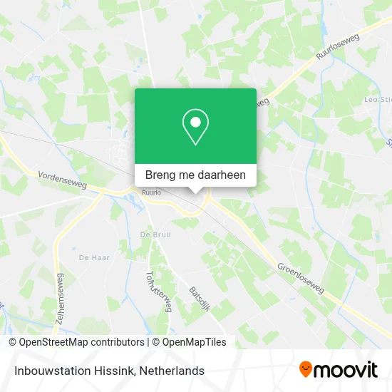 Inbouwstation Hissink kaart