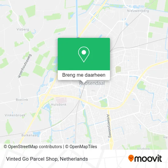 Vinted Go Parcel Shop kaart