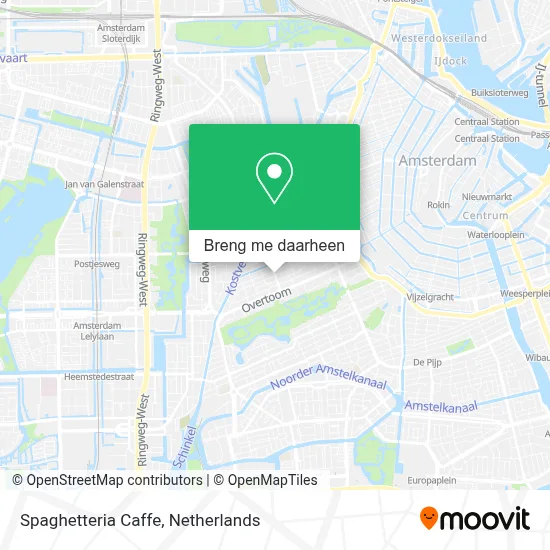 Spaghetteria Caffe kaart