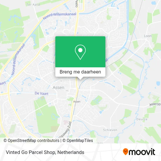 Vinted Go Parcel Shop kaart