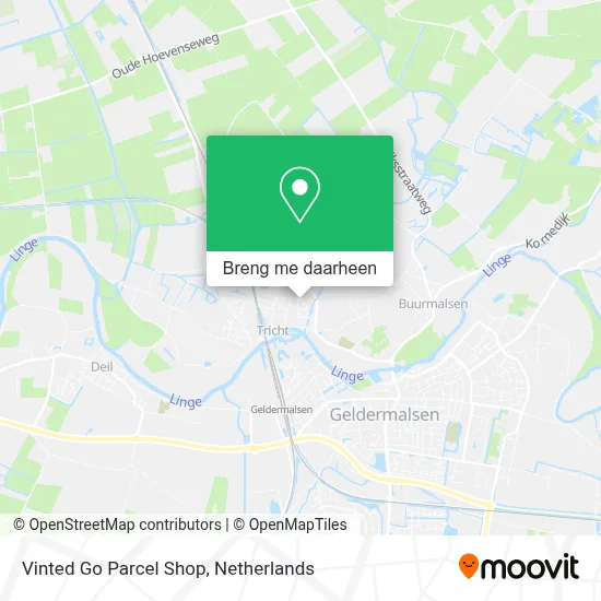 Vinted Go Parcel Shop kaart