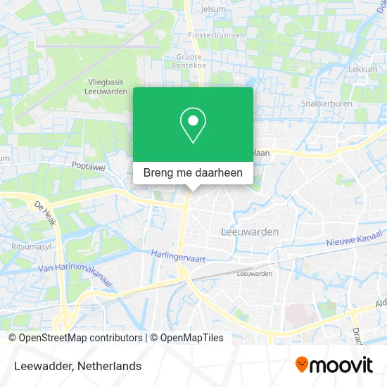 Leewadder kaart