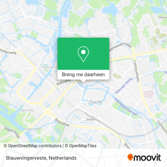 Blauwvingerveste kaart