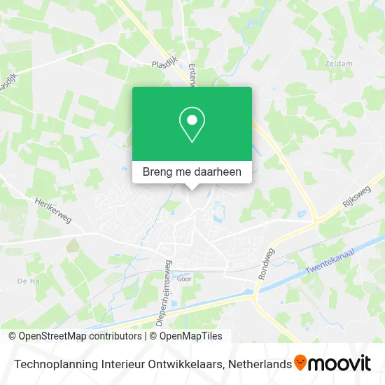 Technoplanning Interieur Ontwikkelaars kaart