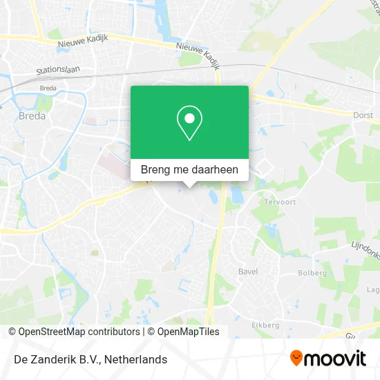 De Zanderik B.V. kaart