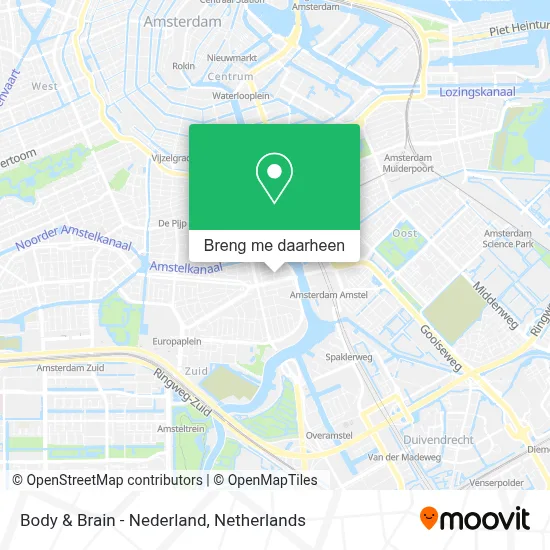 Body & Brain - Nederland kaart