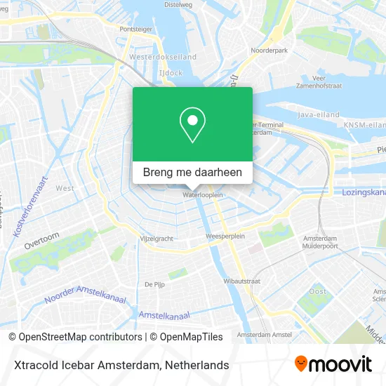 Xtracold Icebar Amsterdam kaart