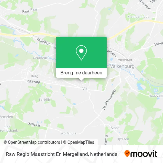 Rsw Regio Maastricht En Mergelland kaart