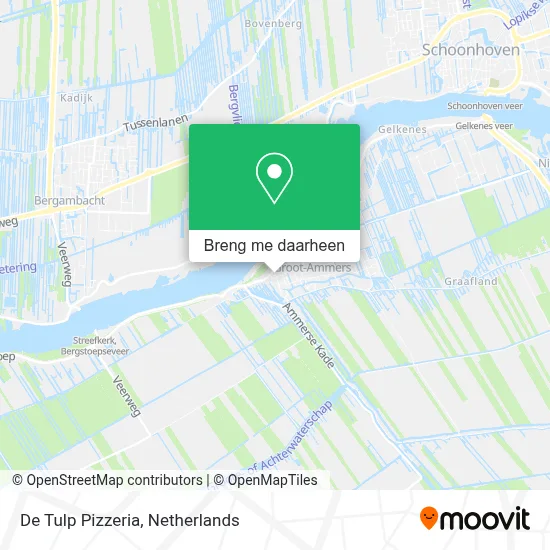 De Tulp Pizzeria kaart