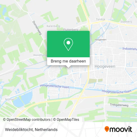 Weidebliktocht kaart