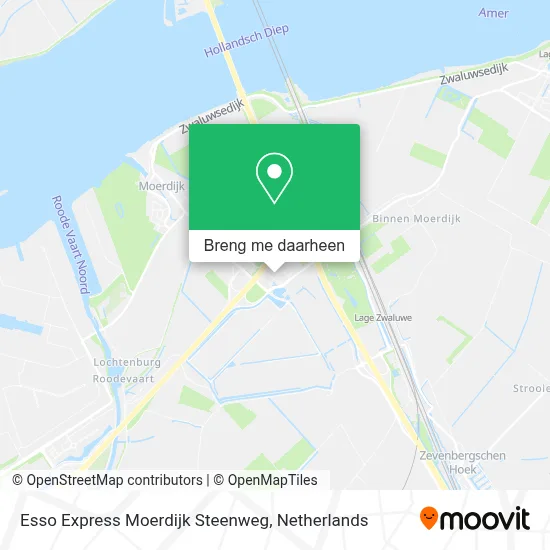 Esso Express Moerdijk Steenweg kaart