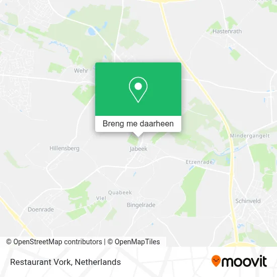 Restaurant Vork kaart