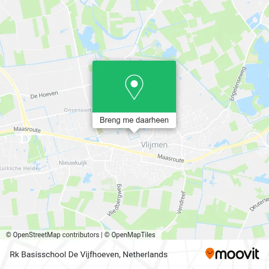 Rk Basisschool De Vijfhoeven kaart