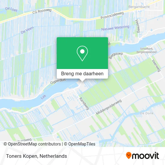 Toners Kopen kaart