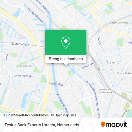 Fysius Back Experts Utrecht kaart