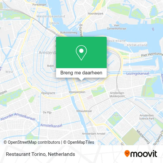 Restaurant Torino kaart
