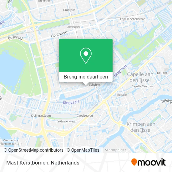 Mast Kerstbomen kaart