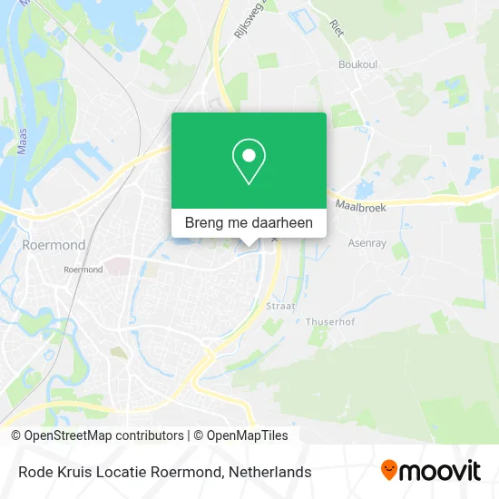 Rode Kruis Locatie Roermond kaart