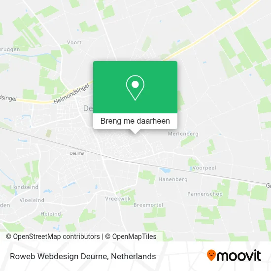 Roweb Webdesign Deurne kaart