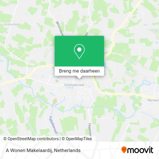 A Wonen Makelaardij kaart