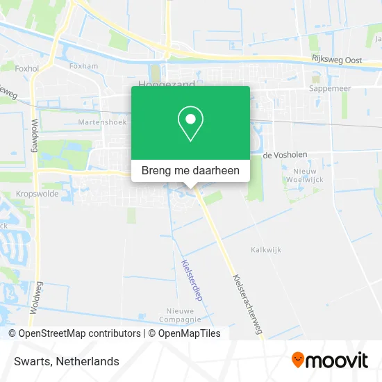Swarts kaart