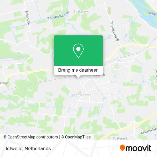 Ictwello kaart