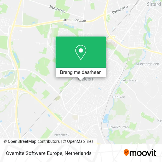Overnite Software Europe kaart