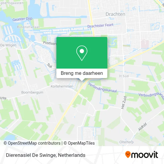Dierenasiel De Swinge kaart