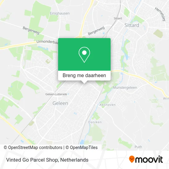 Vinted Go Parcel Shop kaart