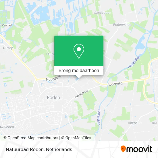 Natuurbad Roden kaart