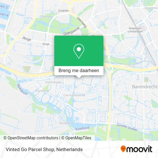 Vinted Go Parcel Shop kaart