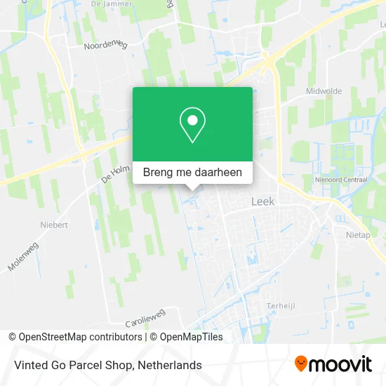 Vinted Go Parcel Shop kaart