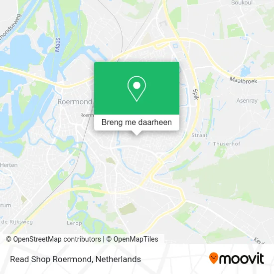 Read Shop Roermond kaart