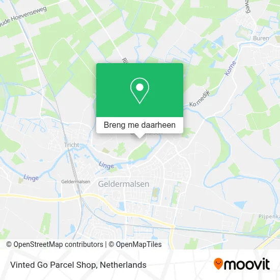 Vinted Go Parcel Shop kaart