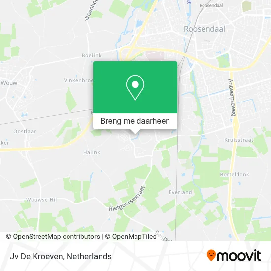 Jv De Kroeven kaart