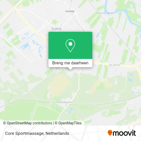 Core Sportmassage kaart