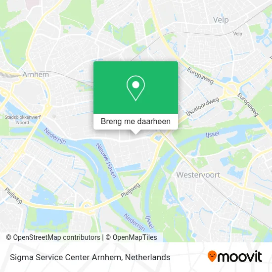 Sigma Service Center Arnhem kaart