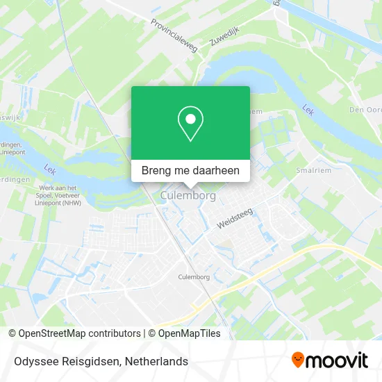 Odyssee Reisgidsen kaart