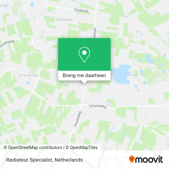 Radiateur Specialist kaart
