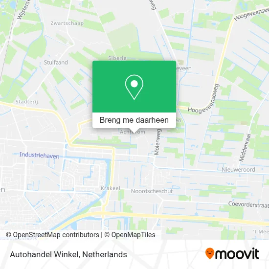 Autohandel Winkel kaart
