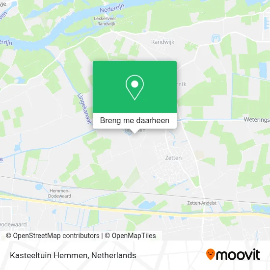 Kasteeltuin Hemmen kaart