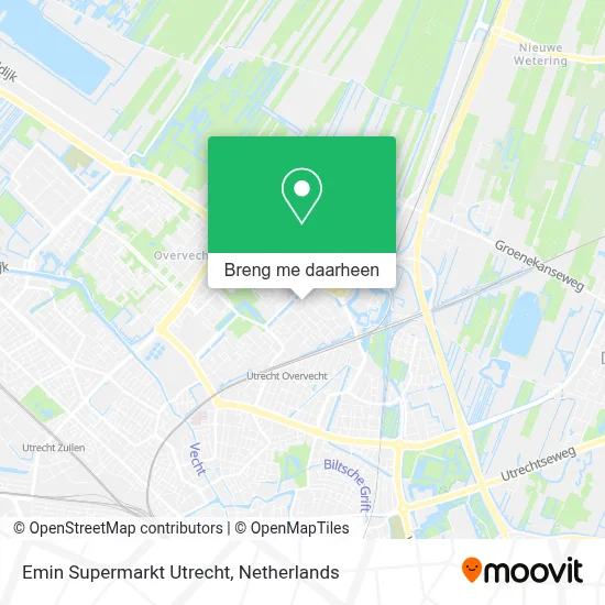 Emin Supermarkt Utrecht kaart