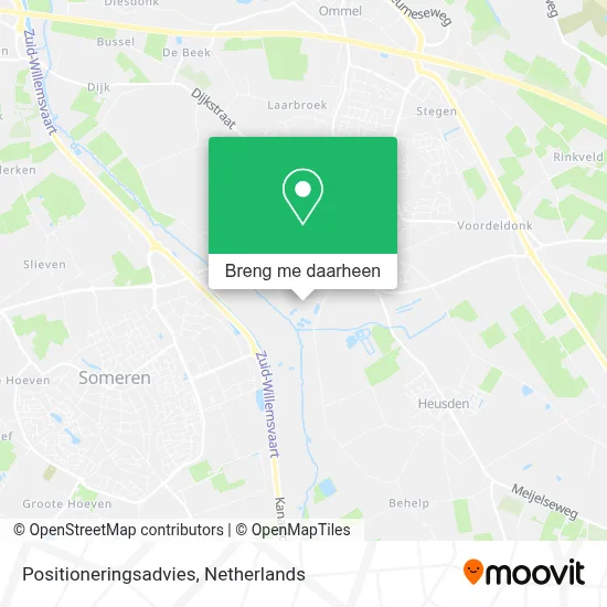 Positioneringsadvies kaart
