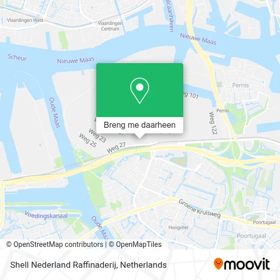 Shell Nederland Raffinaderij kaart
