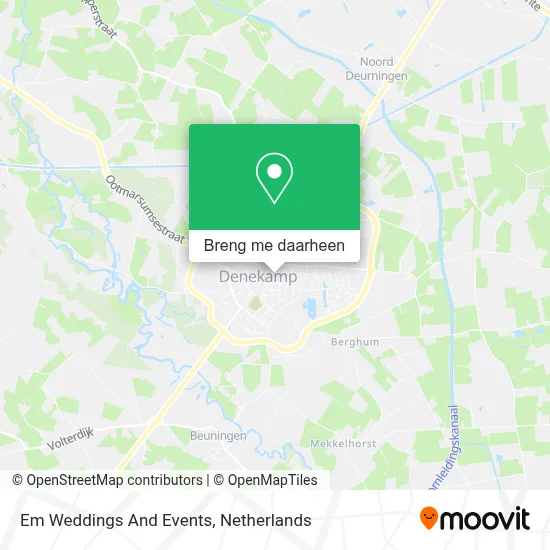 Em Weddings And Events kaart